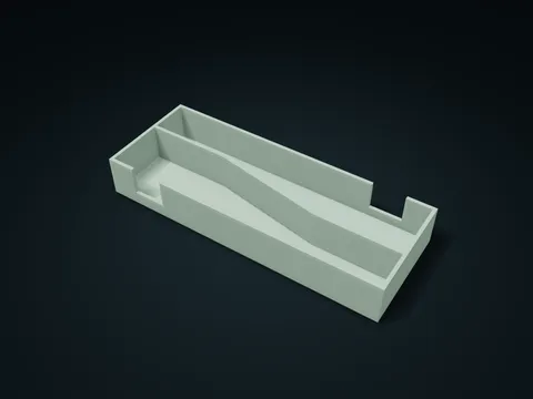Opposed-Head Cutlery Twin Tray model preview, default size 240 × 90 × 35 mm, 1 part