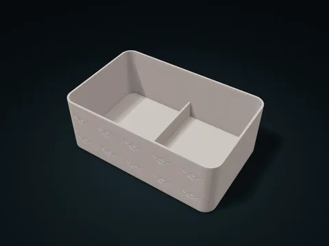 Overlapping Scale Recess Bin model preview, default size 220 × 140 × 82 mm, 1 part