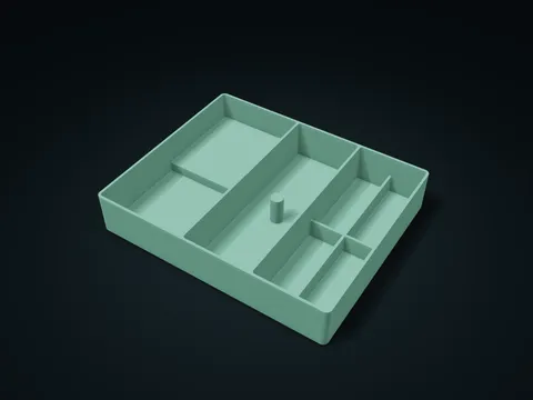 Travel Card Accessory Tray model preview, default size 226 × 184 × 40 mm, 1 part