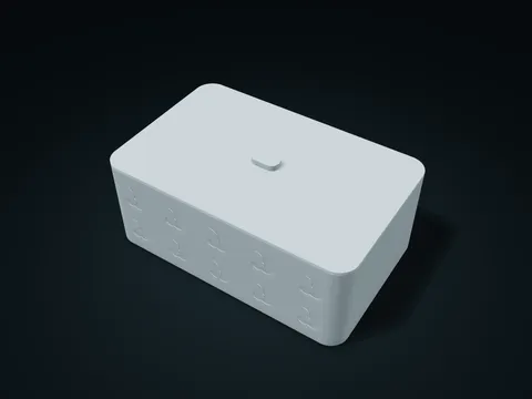 Paisley Recess Lift-Off Box model preview, default size 220 × 140 × 90 mm, 2 parts