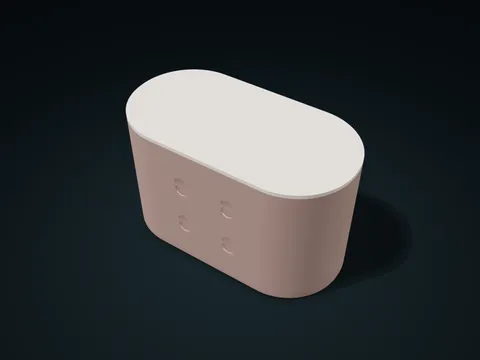 Peanut Pattern Cotton Twin Capsule model preview, default size 174 × 90 × 104 mm, 2 parts