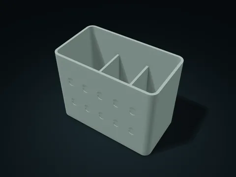 Peanut Pattern Chopstick & Spoon Crock model preview, default size 180 × 100 × 140 mm, 1 part
