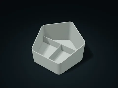 Pentagon Rising-Rim Caddy model preview, default size 200 × 192 × 105 mm, 1 part