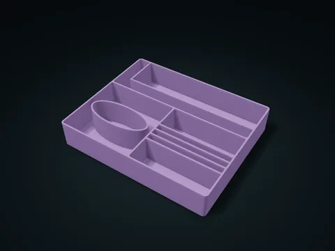 Phone Travel Accessory Tray model preview, default size 226 × 184 × 40 mm, 1 part