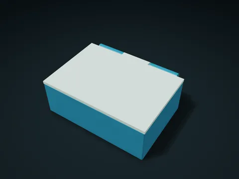 Strap-Base Pinned Quick-Release Flip Lid Box model preview, default size 110 × 95 × 40 mm, 4 parts