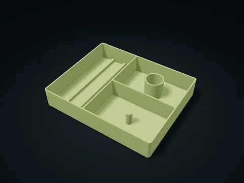 Player Personal Items Tray model preview, default size 226 × 184 × 40 mm, 1 part