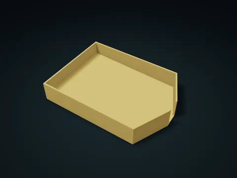 Flow Guide Sorting Tray model preview, default size 180 × 130 × 32 mm, 1 part