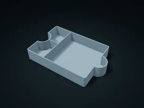 Jigsaw Outline Sorting Box model preview, default size 215 × 140 × 36 mm, 1 part