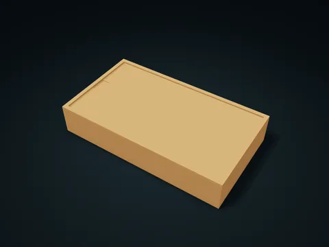 Cylinder Two-Leg Isolation Slide Box model preview, default size 205 × 115 × 38 mm, 2 parts