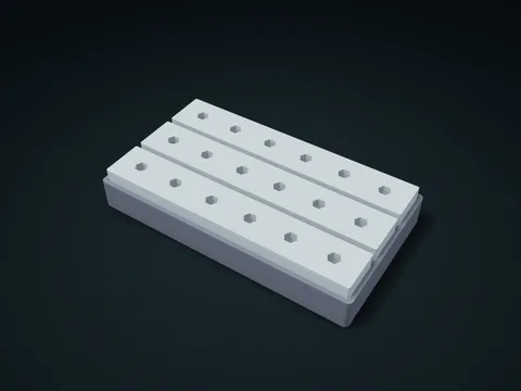 Vorschau von Sechskantbit-Box mit herausnehmbaren Einsatzleisten, Standardmaße 170 × 95 × 28 mm, Bauteile: 4