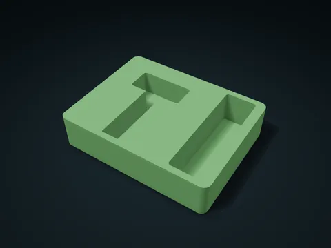 Shaver Head & Handle Compartment Box model preview, default size 155 × 120 × 35 mm, 1 part
