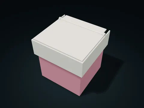 Rear-Press Wide-Mouth Liner Bin model preview, default size 150 × 145 × 150 mm, 4 parts