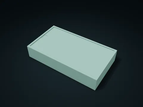 Relay Staggered Pin Sliding Lid Box model preview, default size 205 × 115 × 38 mm, 2 parts