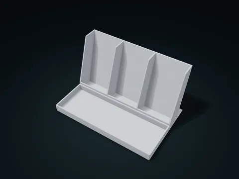 Angled Remote Control Box model preview, default size 200 × 130 × 110 mm, 1 part