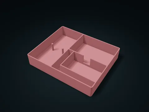 Reusable Wrap Accessory Box model preview, default size 226 × 184 × 40 mm, 1 part