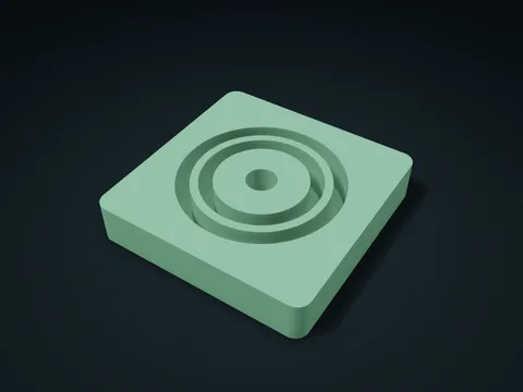 Ring Groove Ring Sorting Tray model preview, default size 130 × 130 × 25 mm, 1 part