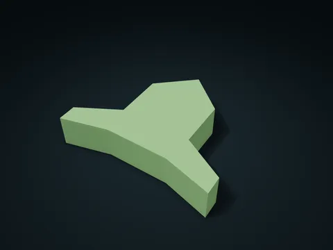 Rocket Fin Divided Box model preview, default size 180 × 140 × 38 mm, 2 parts