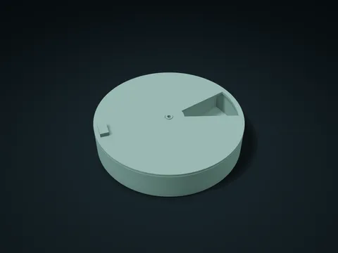Rotating Window Compartment Box model preview, default size 140 × 140 × 33.2 mm, 2 parts