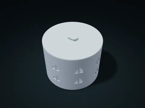 Twin Sail Compartment Lift-Off Canister model preview, default size 140 × 140 × 110 mm, 2 parts