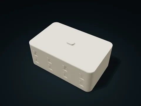 Sandglass Lift-Off Compartment Chest model preview, default size 220 × 140 × 90 mm, 2 parts