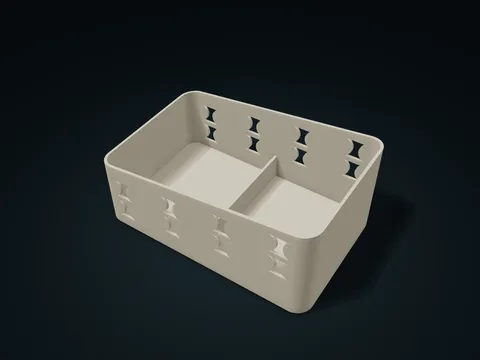Sandglass Sloping Rim Sorting Bin model preview, default size 220 × 140 × 98 mm, 1 part