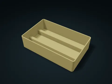 Raised Sanding Block Dust Catcher Box model preview, default size 185 × 115 × 45 mm, 1 part