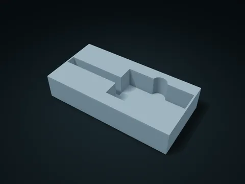 Scissor Tip & Handle Split Rest Box model preview, default size 210 × 105 × 42 mm, 1 part