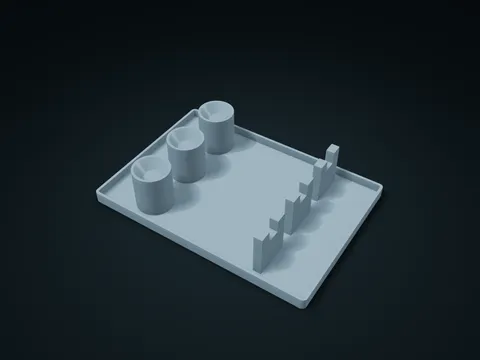 Measuring Spoon Bowl & Handle Rest Box model preview, default size 200 × 140 × 40 mm, 1 part
