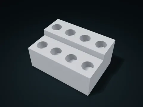 Tilted Screw Bottle Grid Box model preview, default size 180 × 130 × 85 mm, 1 part