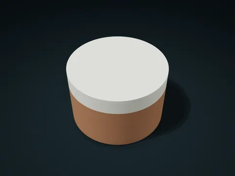 Screw-Lid Lift-Out Compartment Jar model preview, default size 102.7 × 102.7 × 65.2 mm, 3 parts
