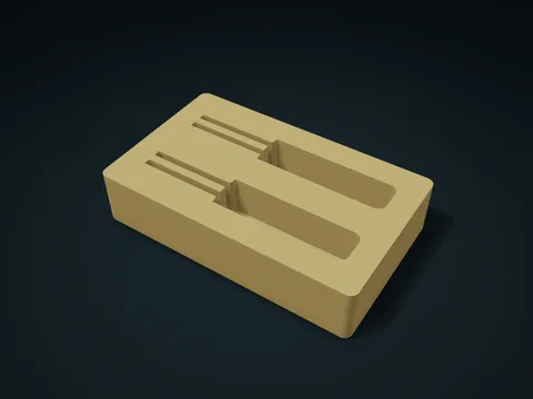 Seam Ripper Twin-Tip Relief Box model preview, default size 165 × 100 × 35 mm, 1 part