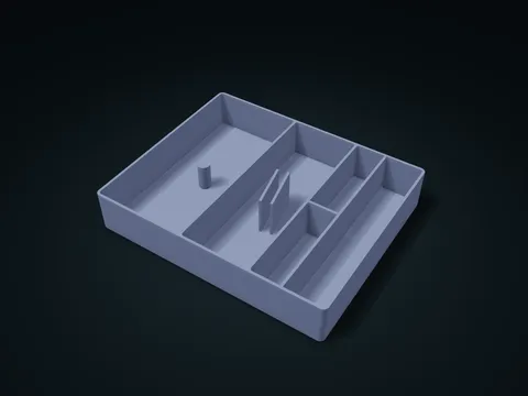 Holiday Ornament Accessory Tray model preview, default size 226 × 184 × 40 mm, 1 part