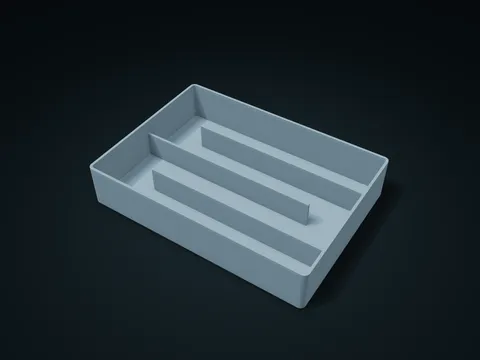 Back-and-Forth Workflow Guide Tray model preview, default size 210 × 150 × 40 mm, 1 part