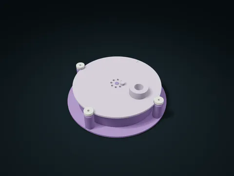Single Lid-Off Position Pinned Compartment Box model preview, default size 160 × 160 × 44 mm, 7 parts