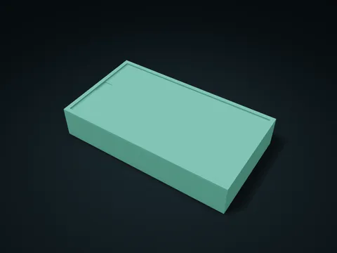 Micro Servo Ear & Shaft Locating Box model preview, default size 205 × 115 × 38 mm, 2 parts