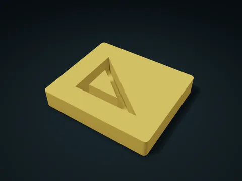 Cut-Out Triangle Ruler Frame Slot Box model preview, default size 145 × 125 × 25 mm, 1 part