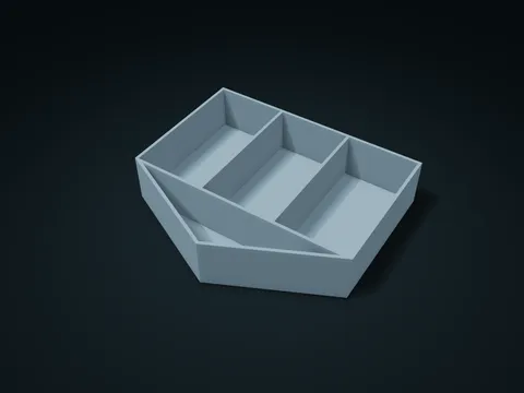 Shield Token Sorting Box model preview, default size 175 × 150 × 38 mm, 1 part