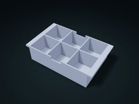 Shoulder-Hung Upper Divided Box model preview, default size 180 × 112 × 45 mm, 1 part