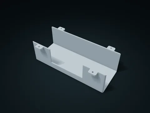 Vorschau von Untertisch-Kabelrinne mit seitlichem Zugang, Standardmaße 220 × 110 × 65 mm, Bauteile: 1