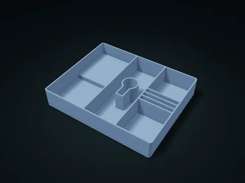 SIM Tray Service Accessory Box model preview, default size 226 × 184 × 40 mm, 1 part