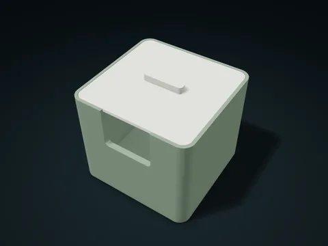 Square Compartment Sink Strainer Spare Box model preview, default size 106 × 104 × 96 mm, 2 parts