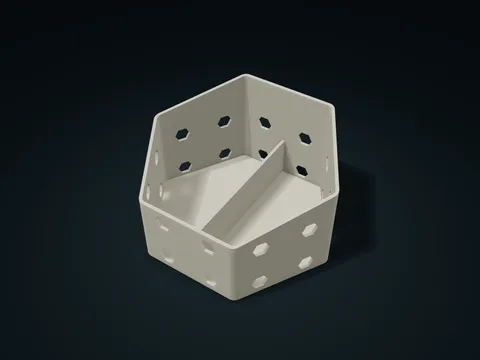 Slant Hex Window Basket model preview, default size 180 × 158 × 100 mm, 1 part