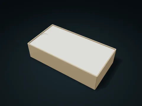 Side Sliding Lid Box model preview, default size 190 × 100 × 45 mm, 2 parts