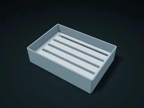 Lift-Out Soap Dish with Drip Box model preview, default size 150 × 105 × 38 mm, 2 parts