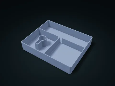 Sofa-Side Pocket Items Tray model preview, default size 226 × 184 × 40 mm, 1 part