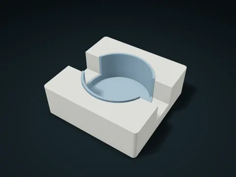 Interchangeable Soft Liner Lens Bay model preview, default size 110 × 110 × 40 mm, 2 parts