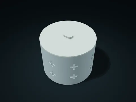 Soft Cross Compartment Lift-Off Canister model preview, default size 140 × 140 × 110 mm, 2 parts