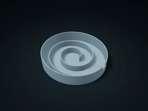 Spiral Cable Guide Tray model preview, default size 190 × 180 × 35 mm, 1 part