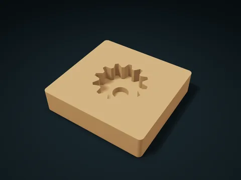 Gear Tooth Tip Clearance Box model preview, default size 130 × 125 × 30 mm, 1 part