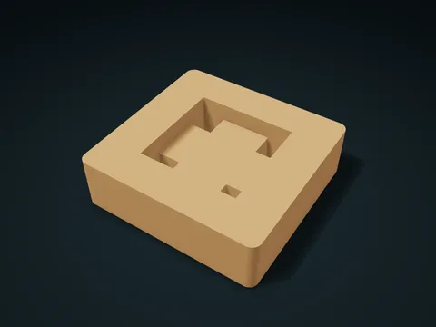 Four-Foot Base Locating Box model preview, default size 120 × 115 × 35 mm, 1 part